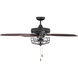 Industrial 52 inch Oil Rubbed Bronze with Cherry/Chestnut Blades Ceiling Fan